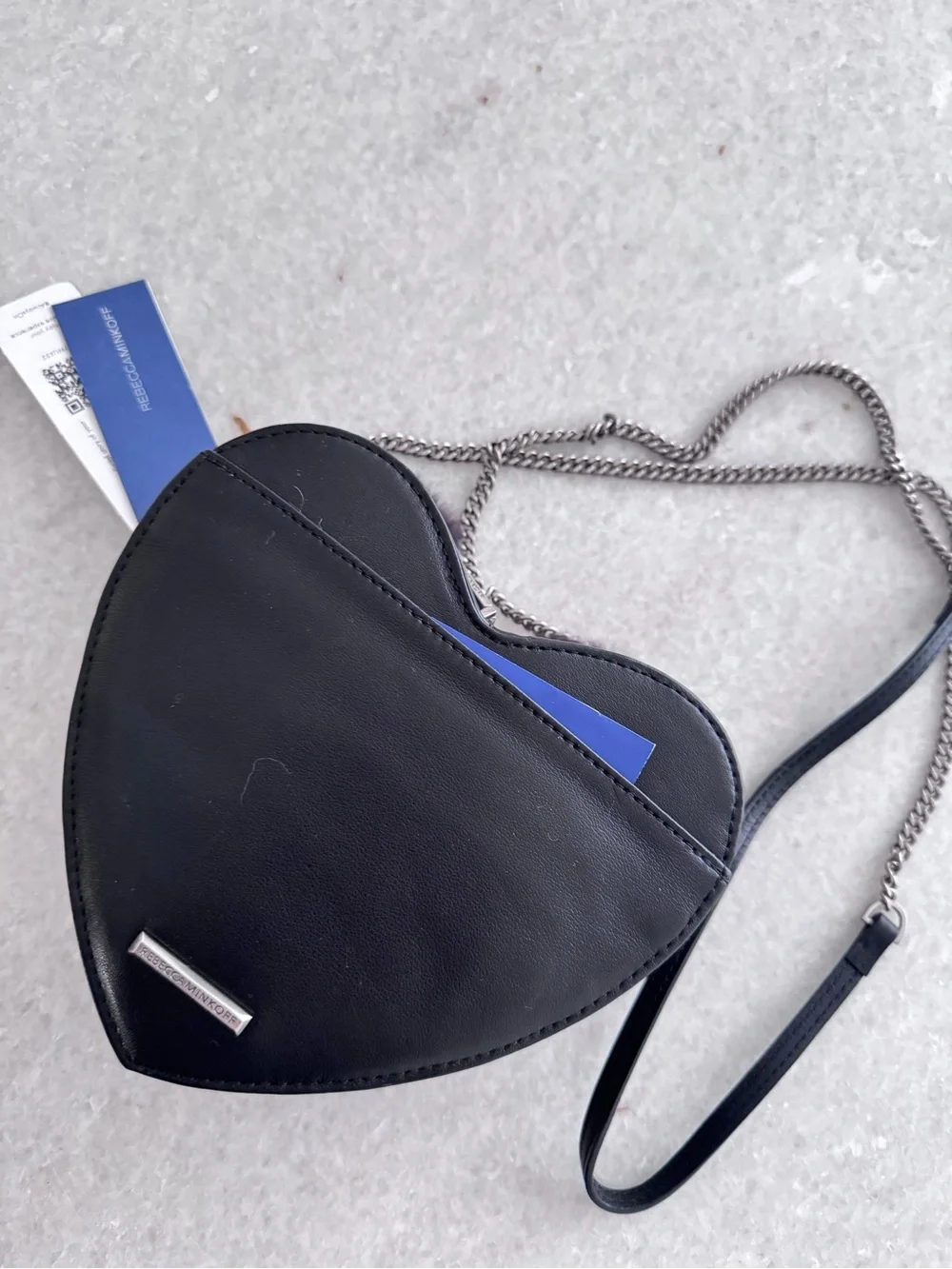 NWT Rebecca Minkoff Genuine Rabbit Fur Heart Crossbody bag